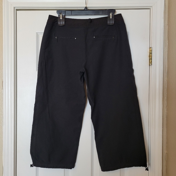 DANSKIN Athletic Drawstring Black Capri Small (4-6) - Picture 2 of 11
